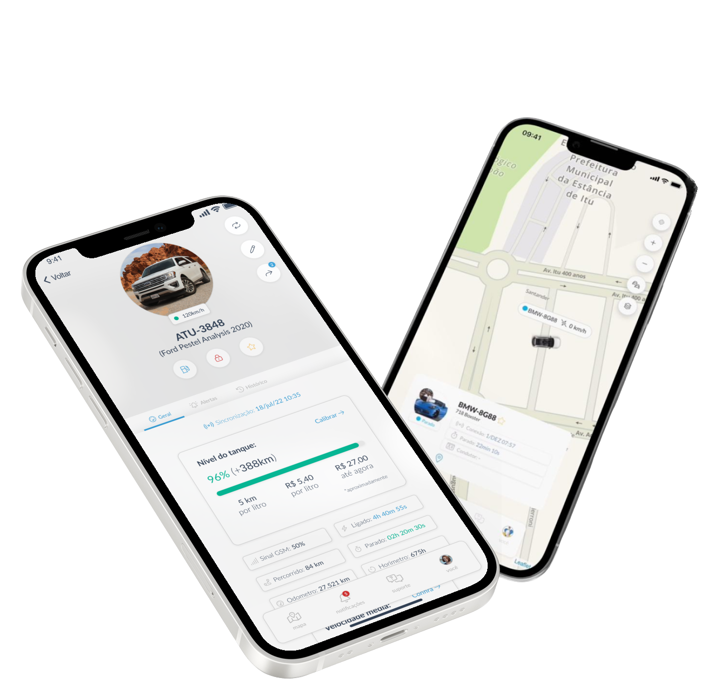 Interface do Aplicativo Mobile XTrack